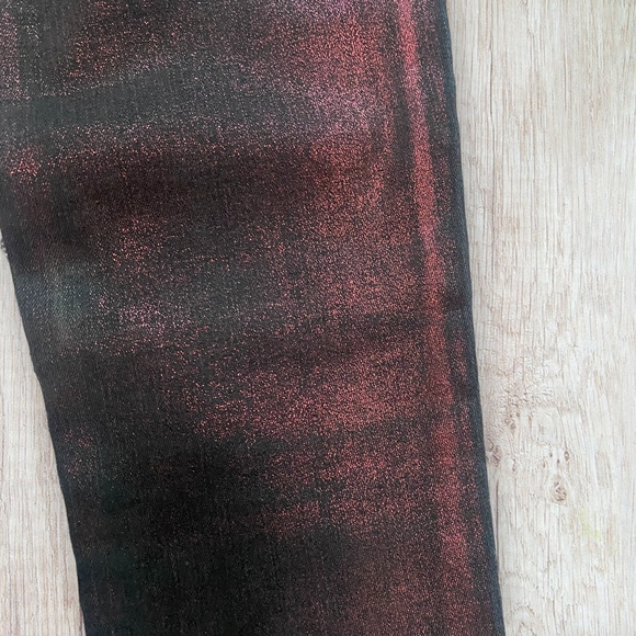 RARE Levi's Red Metallic Coated Skinny Legging Jeans - Picture 5 of 8